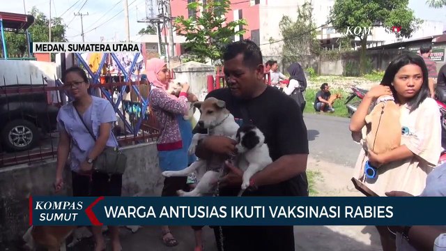 Warga Medan Bawa Anjing dan Kucing Ikuti Vaksinasi Rabies