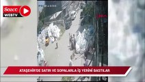 Satır ve sopalarla iş yerini bastılar: 5 yaralı