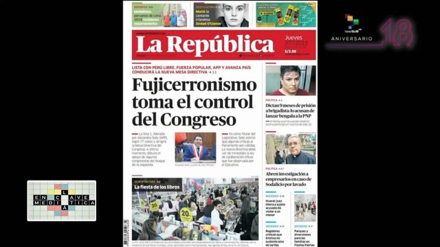 Enclave Mediática 27-07: Policías reprimen protestas frente al Congreso de Perú