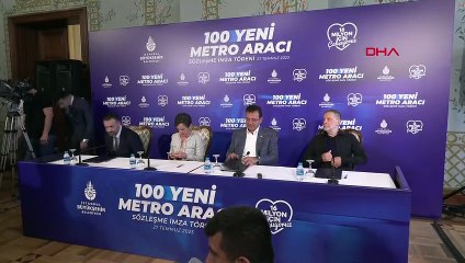İMAMOĞLU A PARTICIPÉ À LA CÉRÉMONIE DE SIGNATURE POUR FOURNIR 100 NOUVEAUX VÉHICULES DE MÉTRO