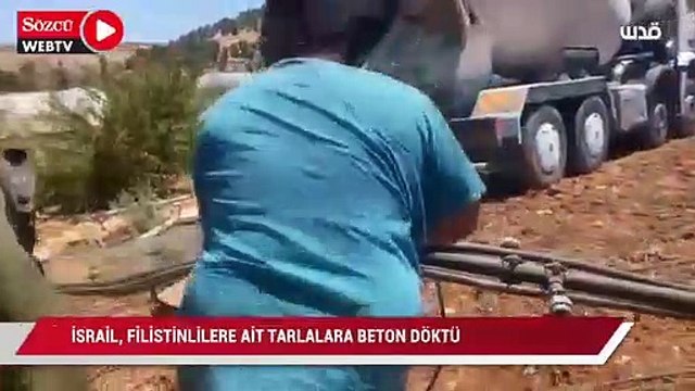 İsrail, Filistinlilere ait tarlalara beton döktü