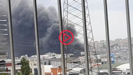 Son dakika: İstanbul'da sanayi sitesindeki yangına helikopterli müdahale