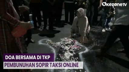 Komunitas Ojol Gelar Doa dan Tabur Bunga di TKP Pembunuhan Sopir Taksi Online Semarang