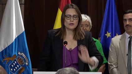 Candelaria Delgado durante su discurso en la toma de posesión de los altos cargos de la consejería. / ACFIPRESS