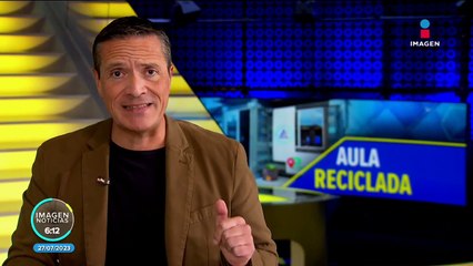 Construyen aula sustentable con cajas de leche en Pachuca, Hidalgo