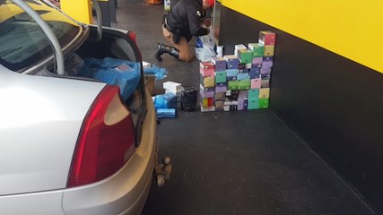 Veículo completamente carregado de contrabando é apreendido pela PRE
