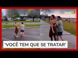 Senador Marcos Do Val é hostilizado enquanto caminhava na praia em Vitória: 'Vergonha do Brasil'