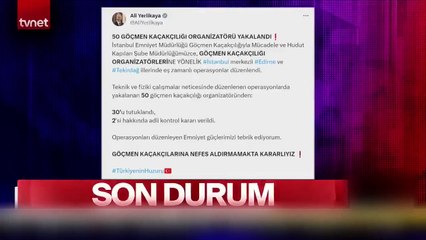 Son Dakika: İstanbul, Tekirdağ ve Edirne'de 50 göçmen kaçakçılığı organizatörü yakalandı