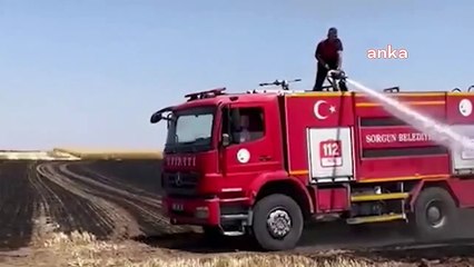 Yozgat'ta Aşırı Sıcaklara Bağlı Yangın: 200 Dönüm Buğday Alanı Yandı