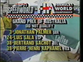 F1 1989 - AUSTRALIA (ESPN) - ROUND 16