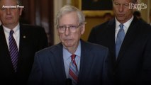 Mitch McConnell Says He's 'Fine' After Freezing Mid-Press Conference, Being Ushered Away