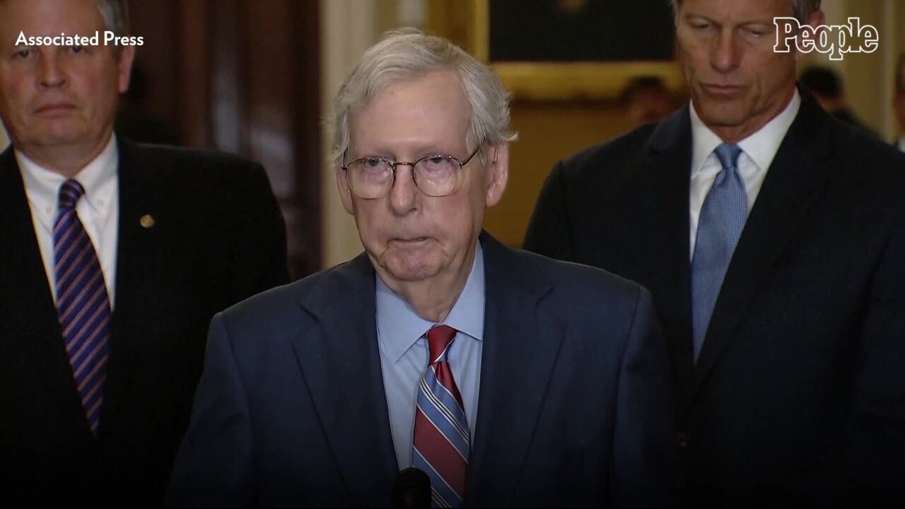 Mitch McConnell Says He's 'Fine' After Freezing Mid-Press Conference, Being Ushered Away