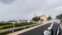 Espectacular granizada en Cabrejas del Pinar