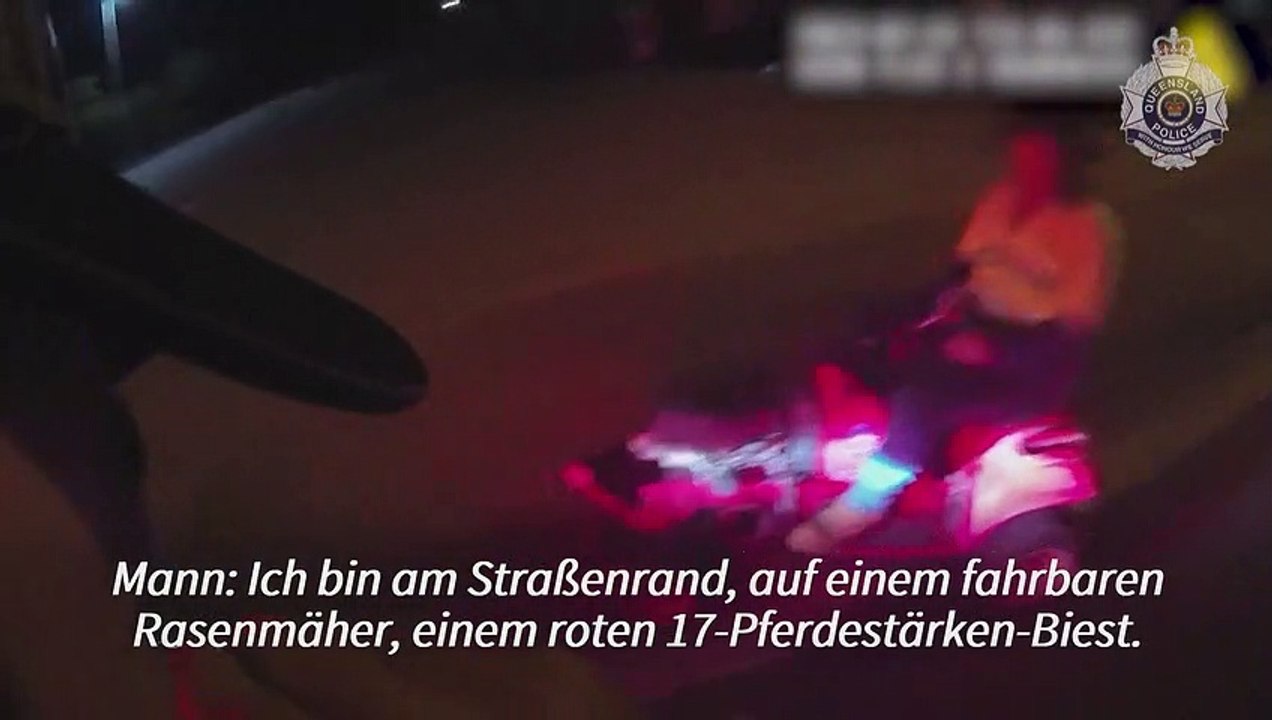 Polizei hält Betrunkenen auf Rasenmäher an