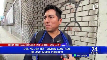 Delincuentes utilizan ascensor público para discapacitados en San Luis como refugio