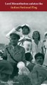 Mountbatten salutes the Indian Flag