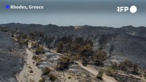 Greek island of Rhodes left blackened after fires