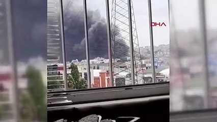 BEYLİKDÜZÜ'NDE SANAYİ SİTESİNDE YANGIN-1