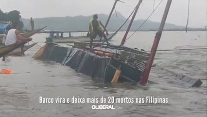 Barco vira e deixa mais de 20 mortos nas Filipinas