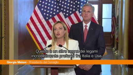 Meloni "Relazioni essenziali tra Italia e Usa"