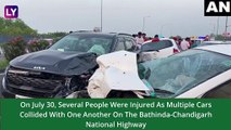Punjab Road Accident: Many Injured As Multiple Cars Collide With Each Other On Bathinda-Chandigarh Highway