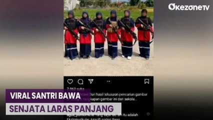 Video herunterladen: Viral! Santri di Magetan Bawa Senjata Laras Panjang, Ini Kata Ponpes