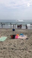 Etats-Unis: Regardez les images de cet avion qui plonge dans l’océan et qui se retourne à l’envers près d’une plage du New Hampshire - Aucune personne blessée