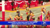 Desfile Militar: presidenta Dina Boluarte disfrutó de danza típica de Apurímac