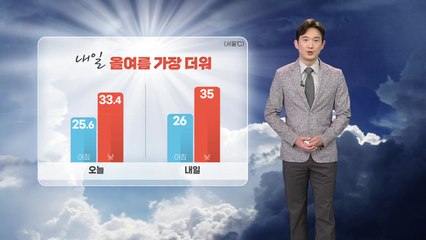 [날씨] 내일 올여름 가장 더워...오후 한때 소나기도 / YTN
