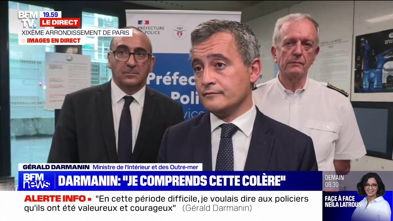 Gérald Darmanin: "Moins de 5% des policiers soit sont en arrêt maladie soit ont refusé d'aller au travail"