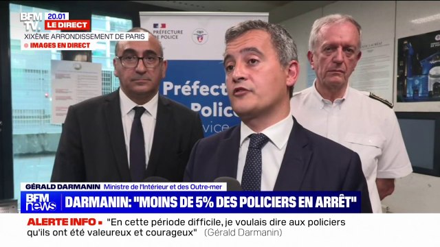 Gérald Darmanin sur les policiers: Nous serons nombreux, et je serai le premier, à continuer à défendre leur honneur