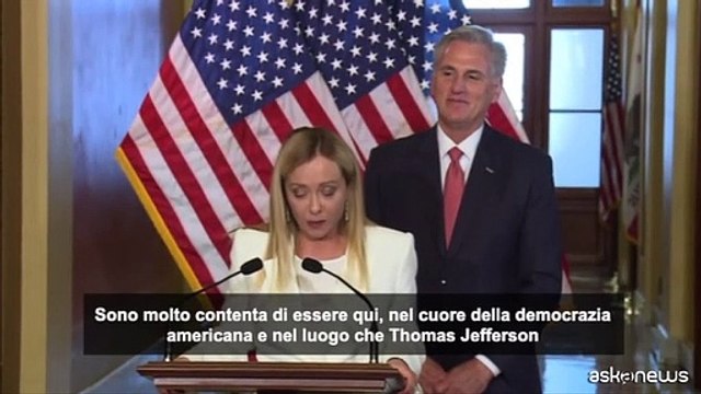 Meloni: Legami Italia-Usa pi? profondi dopo l'aggressione russa