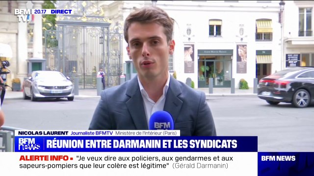Gérald Darmanin est arrivé au ministère de l'Intérieur pour rencontrer les syndicats de police