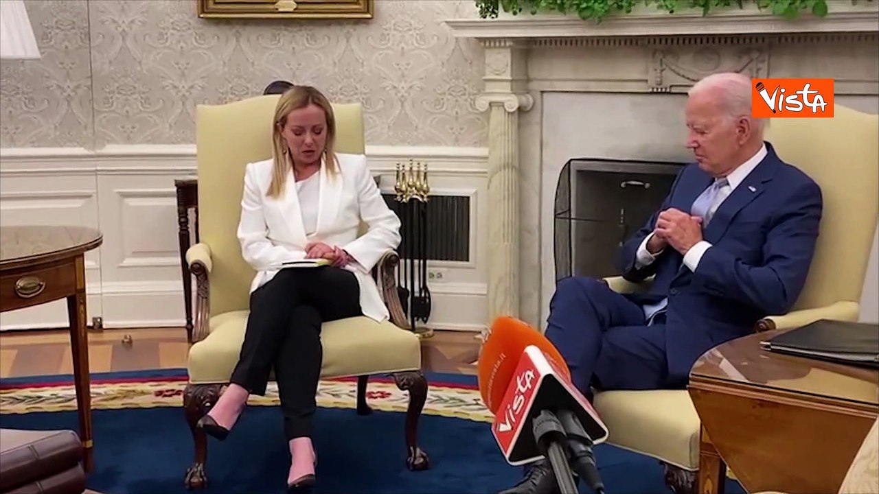 Meloni a Biden: "In tempi difficili sappiamo chi sono amici"
