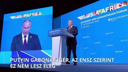 Orosz-afrikai csúcs: Putyin a Nyugatot okolja a gabonamegállapodás összeomlásáért