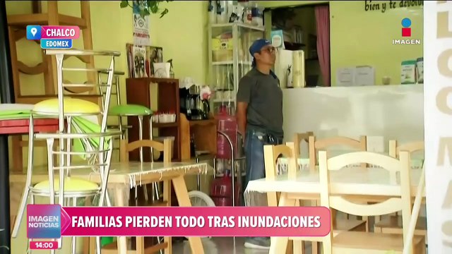 Familias de Chalco pierden todo tras las inundaciones
