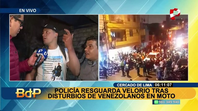 Extranjeros en motos arman escándalo en velorio y se enfrentan a la policía en el Cercado de Lima