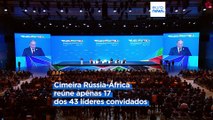Putin reúne apenas 17 dos 43 líderes convidados para a cimeira Rússia-África