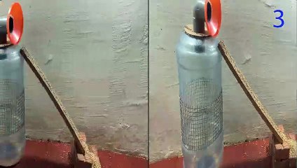 Mouse trap with a large plastic bottle