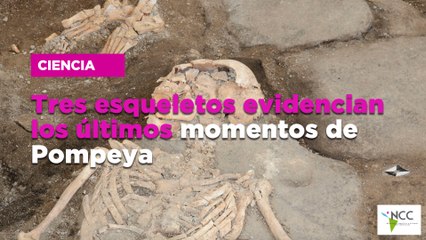 Tres esqueletos evidencian los últimos momentos de Pompeya