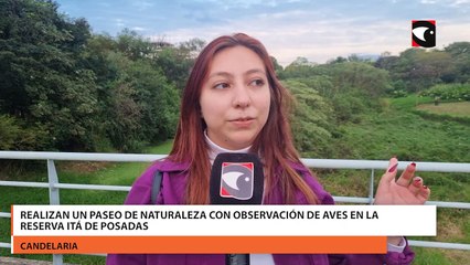 Realizan un paseo de naturaleza con observación de aves en la Reserva Itá de Posadas