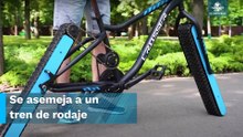 Extravagante, así es la bicicleta sin ruedas que sí funciona