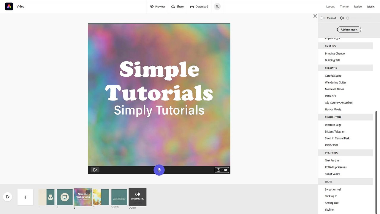 Adobe Express Course Section 66 Recording Narrations