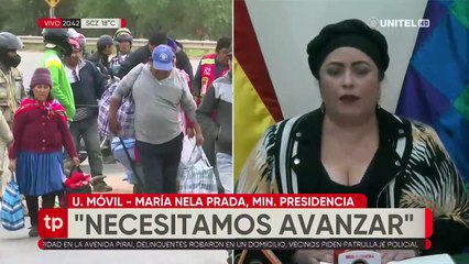 Ministra de la Presidencia se refiere a la reunión sostenida con empresarios cruceños