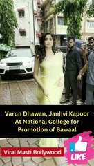 Varun Dhawan, Janhvi Kapoor At National College for Promotion of Bawaal