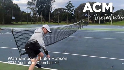 Australian Open ball kid Luke Robson