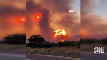 Yunanistan'da yangın kontrolden çıktı! Mühimmat deposu patladı