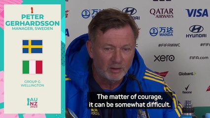 Gerhardsson demands 'courage' ahead of crunch Italy clash