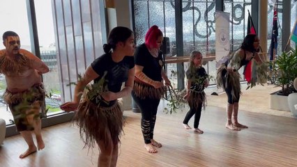 Dja Dja Wurrung dancers at the opening of the County Koori Court in Bendigo, July 28