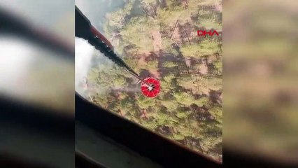 Bolu Göynük'te Orman Yangınına Havadan Müdahale Sürüyor